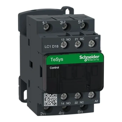 Abbildung von Schneider Electric Leistungsschütz LC1D 3p, +1S+1Ö, 7.5 kW, 18 A, 400 V AC3, Spule AC, LC1D18V7