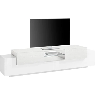 Abbildung von INOSIGN Lowboard &quot;Coro,Lowboard,TV Kommode,TV Möbel,TV Bank&quot;, mit 2 Klappen, Türen, 1 Glasboden, Breite 220