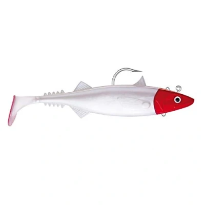 Abbildung von Jackson Sea Unisex Erwachsene 10C4050801037183C10 Gummifisch montiert Norwegen Angeln Köder The Mackerel 18cm Red Head, Bunt, Normal