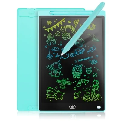 Abbildung von LCD Schreibtafel 8,5 Zoll, Genialba Buntes Schreibtablett, Tragbarer Löschbarer Zeichenbrett, Writing Tablet, Grafiktablett für Kinderspiele 2 3 4 5 6 7 Jahre Jungen Mädchen (Blau)