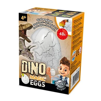 Abbildung von BUKI D6G Magisches Dino Ei (zufälliges Modell), Weiß,schwarz
