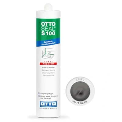 Abbildung von OTTO Chemie Silikon Ottoseal S100 Premium Sanitär 300ml, Silikon, gebrauchsfertig, Exzellente Verarbeitbarkeit, für innen und außen, ideal zum Abdichten