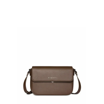 Abbildung von bugatti Almata Damen Schultertasche M, Umhängetasche, Handtasche aus Kunstleder, braun