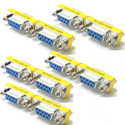 Abbildung von 10 x Gender Changer DB9F 9 Pin Seriell RS232 D SUB Konverter Buchse auf