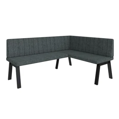 Abbildung von Eckbank Akiko Metal A Eckbankgruppe für Ihrem Esszimmer, Küche modern, Sitzecke, Essecke. Perfekt Küche, Büro und Rezeption. Solide Starke Verarbeitung. (168x128 Rechts Inari96)