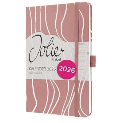 Abbildung von Sigel Wochenkalender Jolie ca. A5 Hardcover Rosy Meringue 2026