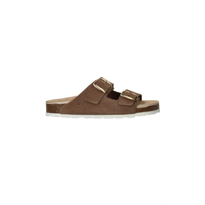 Abbildung von Rohde Damen Pantolette Leder Schnalle Kork Fußbett Elba 1711, Größe:37 EU, Farbe:Beige