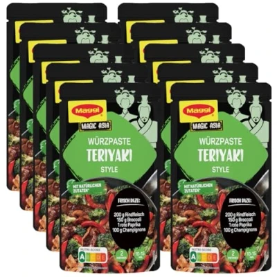 Abbildung von MAGGI Food Travel Würzpaste Teriyaki Style (Ohne Konservierungsstoffe, Vegetarisch), 10er Pack (10 x 65g)