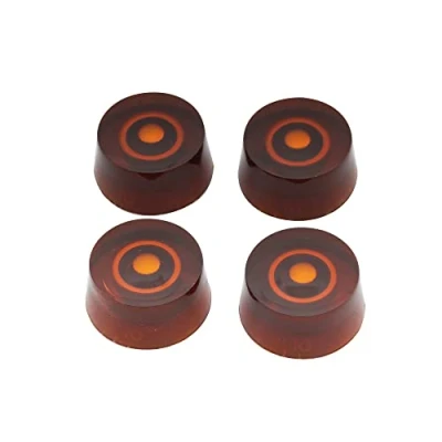 Abbildung von Musiclily Metrisch Gitarre Knöpfe Potiknöpfe Speed Knobs Volume Tone Potikopf für Epiphone Les Paul SG Import E Gitarre, Bernstein (4 Stück)
