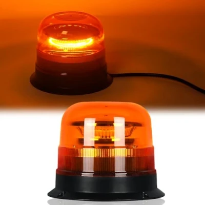 Abbildung von AOHEWEI LED Warnleuchte Bernsteinfarben, 8 Blink und 2 Drehmuster 12/24V 42 Stück LEDBlitzleuchte für landwirtschaftliche Maschinen Nutzfahrzeuge Schulbus Traktor Bagger LKW