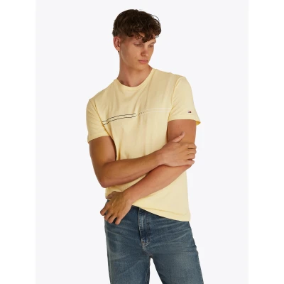 Abbildung von Tommy Jeans SLIM Entry Graphic TEE Tshirt print, Herren, Größe: 56, Custard cream