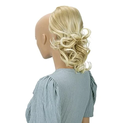 Abbildung von CAISHA 30cm Haarteil Mia Zopf Haarverlängerung mit Kordelverschluss Voluminös Gewellt Blond Mix PH208