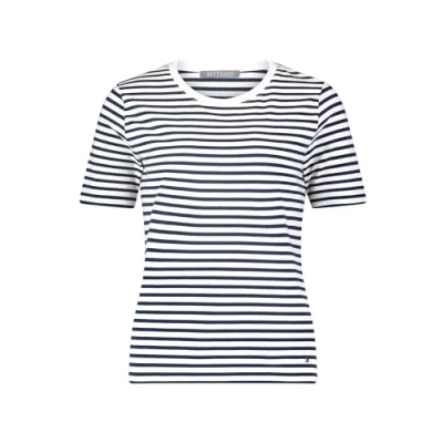 Abbildung von Betty &amp; Co Damen Basic Shirt mit Ringel Weiß/Dunkelblau,S