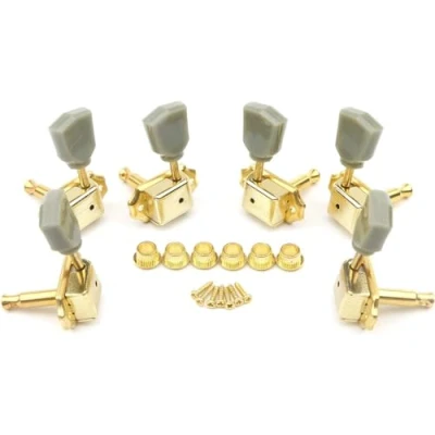 Abbildung von Unxuey 6 Stück Gitarre Saiten Tuning Pegs Stimmmechaniken, Stimmwirbel, 3L3R, Gitarren Stimmgerät, für Folk Akustische E