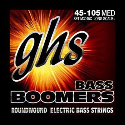Abbildung von GHS Bass Boomers ML3045X String Set, 4 String, Medium Light, .045 .100, Extra Long Scale