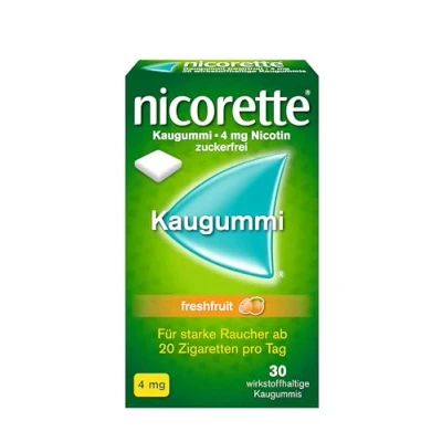 Abbildung von nicorette Kaugummi 4mg freshfruit zur Rauchentwöhnung 30 St