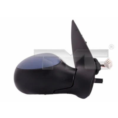 Abbildung von Außenspiegel Tyc 326 0017 rechts grundiert konvex, beheizbar, mit Temperatursensor, für elektr.Spiegelverstellung PEUGEOT: 206 Schrägheck, SW