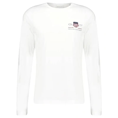 Abbildung von GANT REG Medium Archive Shield Langarmshirt, Herren, Größe: 4XL, Weiß