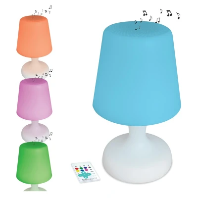 Abbildung von Lexibook Decotech Farbige LED Lampe mit Bluetooth Sound, Lichteffekte, wiederaufladbare Batterie, weiß/multicolor, BTL035