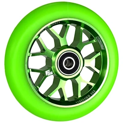 Abbildung von Fantic26 Spy7 Stunt Scooter Rolle I Trick Tret Kinder Roller Wheel 110mm ABEC 11 Schnell Leise Freestyle (Grün/Pu Grün)