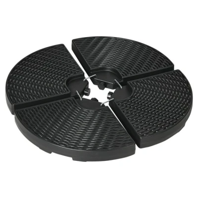 Abbildung von 4 tlg. Sonnenschirmgewicht Schirmgewicht für Ampelschirm, HDPE, Schwarz