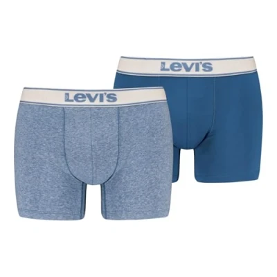 Abbildung von Levi&#039;s MEN Vintage Heather Brief 2 PACK Panties, Herren, Größe: XXL, Light blue