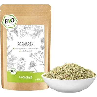 Abbildung von Rosmarin BIO 250g geschnitten und getrocknet Gewürz ohne Zusätze Rosmarintee aus kontrolliert biologischem Anbau von bioKontor