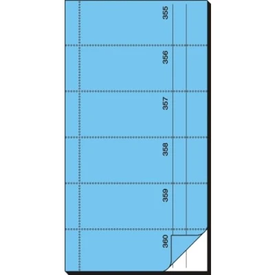 Abbildung von Sigel 5 x Bonbuch 360 Abrisse 105x200mm 65g/qm blau selbstdurchschreibend 2x60 Blatt