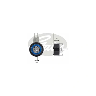 Abbildung von GATES FleetRunner Micro V Stretch Fit T43041 Spannrolle, Zahnriemen VOLKSWAGEN: GOLF 3, Passat B3/B4 Limousine, Vento, AUDI: 80 B4 Limousine