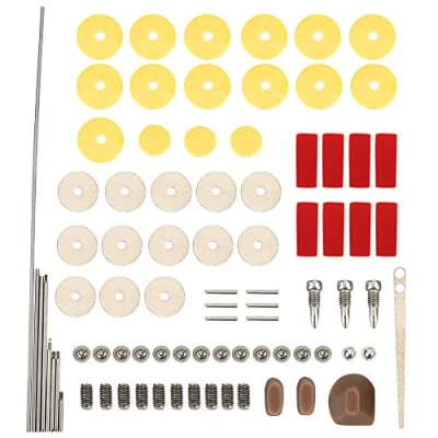 Abbildung von Flöte Reparatur Werkzeuge Kit,16 stücke Open Hole Sound Pad für Musikinstrument Holzbläser