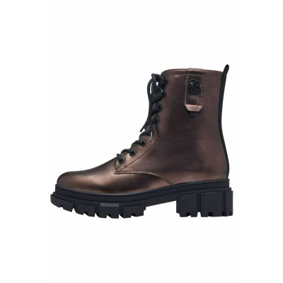 Abbildung von s.Oliver Plateaustiefelette, Damen, Größe: 36, Bronce metall. Schuhe