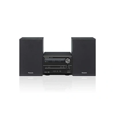 Abbildung von Panasonic SC PM250BEGK Mikro HiFi System mit 2 Kanälen, digitales DAB+ Radio, CD Player, Bluetooth, USB, hohe Audio Qualität, satte Bässe und klarer Klang, kompaktes Elegantes Design, Schwarz