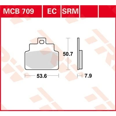 Abbildung von Bremsbelagsatz TRW MCB709SRM