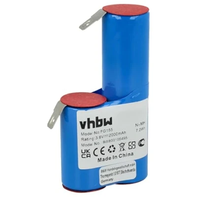 Abbildung von vhbw 1x Akku kompatibel mit Ariete Grati 3,6 V Käsereibe Käsemühle (2000 mAh, V, NiMH)