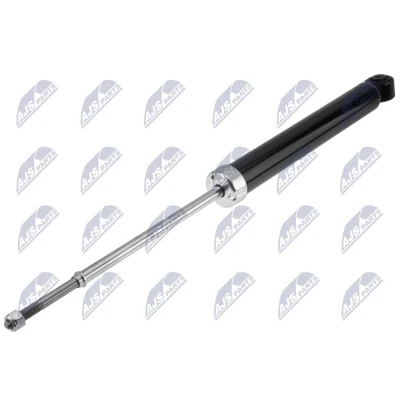 Abbildung von NTY A NS 010 Stoßdämpfer Hinterachse Gasdruck Teleskop oben Stift, unten Auge NISSAN: Micra II Hatchback (K11) 1.0 i 16V, 1.3 16V
