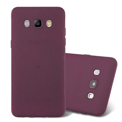 Abbildung von Cadorabo Hülle kompatibel mit Samsung Galaxy J5 2016 Schutzhülle TPU Silikon Case Frost Design Slim Kratzfest Weiche Gummi Rundumschutz für in Lila