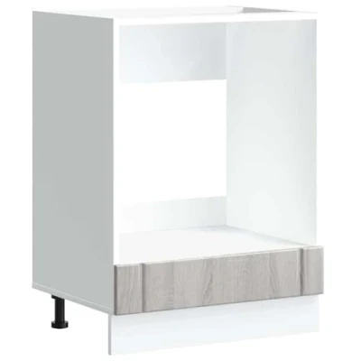 Abbildung von vidaXL Herdumbauschrank Lucca Grau Sonoma Holzwerkstoff, Backofenschrank, Herdschrank, Ofenschrank, Küchenofenschrank, Küchenherdschrank
