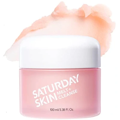 Abbildung von Saturday Skin Schmelzen+Reinigen Makeup Entferner Balm Tägliche Säuberung Gesichtsbalsam zu Öl Double Gesichtsreinigung Vegan wasserdicht and Mascara 3.38Fl.Oz.