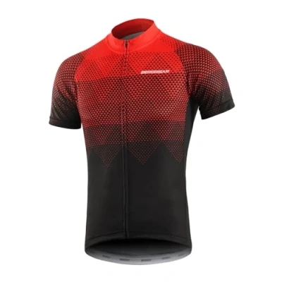 Abbildung von BERGRISAR Radtrikot Herren Kurzarm Rennrad Fahrrad Trikots, 8006 rot, XL