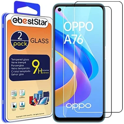 Abbildung von ebestStar {2 Stück) Panzer Schutz Glas für Oppo A76, 3D Displayschutz, 9H gehärte Glas, Abgerundete, Blasenfrei