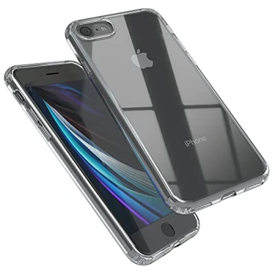 Abbildung von EAZY CASE Premium Crystal TPU Hülle kompatibel mit iPhone SE (2022/2020) / 8/7 Schutzhülle Silikon Kameraschutz, Slimcover, Handyhülle, Silikonhülle, Backcover, Durchsichtig, Transparent