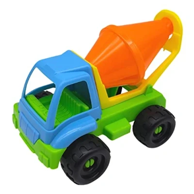Abbildung von alldoro 60048 Spielzeug Betonmischer mit beweglicher Mischtrommel für Kinder bunt, aus Kunststoff 21 x 15 cm