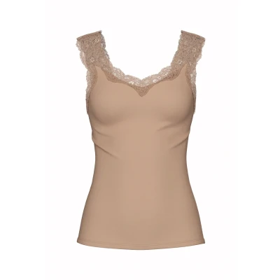 Abbildung von Pieces Top, Damen, Größe: Medium, Warm taupe