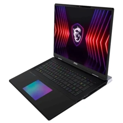 Abbildung von MSI Titan 18 HX A14VIG 080ES Laptop, 45,7 cm (18 Zoll), Intel Core i9 14900HX, 32 GB x 2 RAM, TB SSD, Windows 11 Home, Black, spanische QWERTY Tastatur