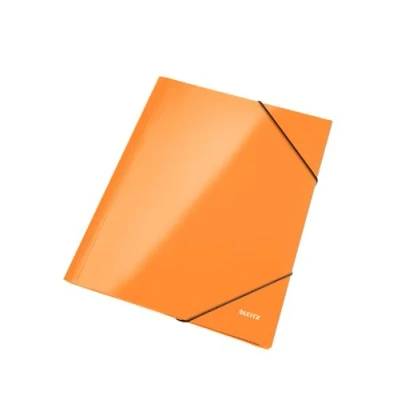 Abbildung von Leitz WOW 3 Eckspannermappen, A4, mit Gummibandverschluss, 10 Stück orange