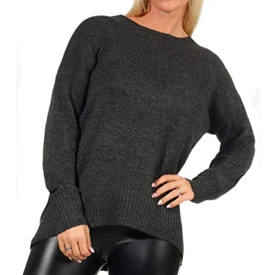 Abbildung von ONLY Onlnanjing LS KNT NOOS Strickpullover, Damen, Größe: Medium, Dark grey melange