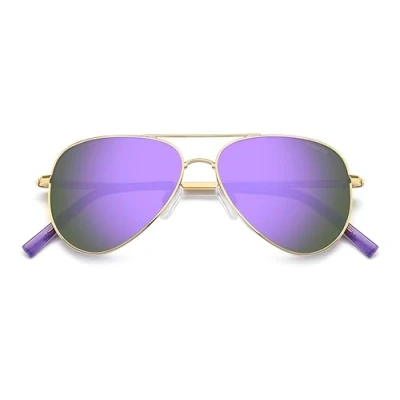 Abbildung von Polaroid Unisex Kinder PLD 8015/N Sonnenbrille, Gold, Lilac, 52/12/135