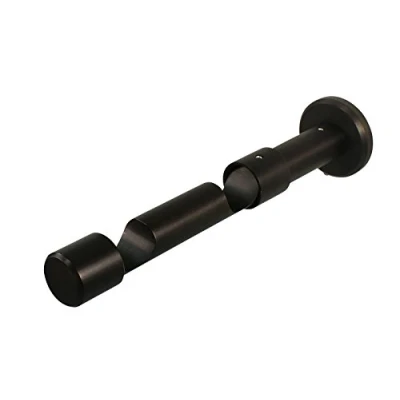 Abbildung von iso design Wandhalter 2 läufig schwarz für 20 mm Gardinenstangen