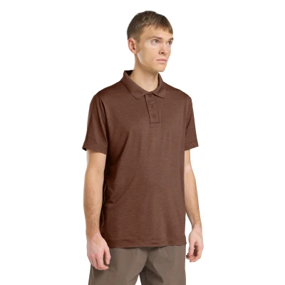 Abbildung von Jack Wolfskin Poloshirt, Herren, Größe: Large, Dark rust heather