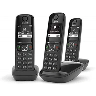 Abbildung von Gigaset AS690 TRIO 3 Schnurlose DECT Telefone, schwarz